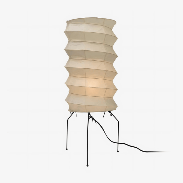 white washi paper origami floor lamp
