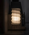 white washi paper origami floor lamp