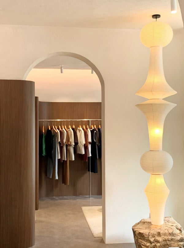 white washi paper pendant light for dining room and bedroom