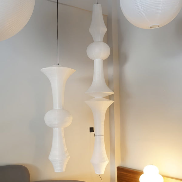 white washi paper pendant light for dining room and bedroom