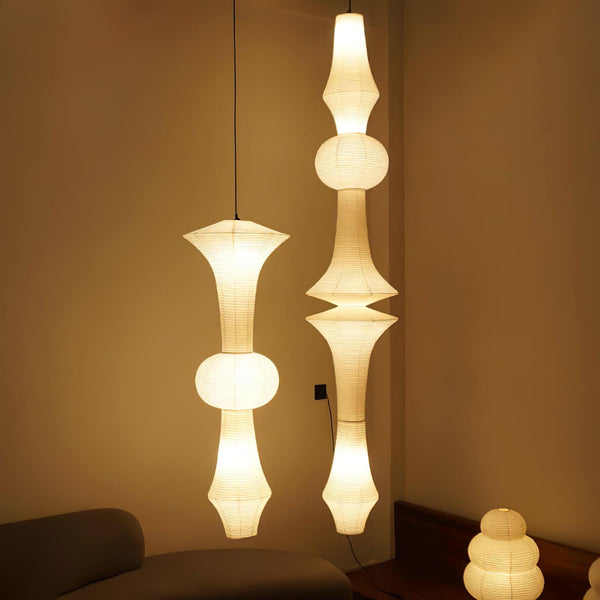 white washi paper pendant light for dining room and bedroom