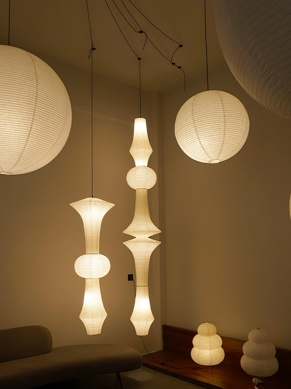 white washi paper pendant light for dining room and bedroom