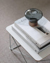 wood blown glass table lamp