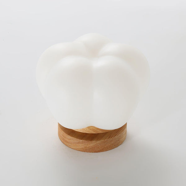 wood grain kapok flower flush mount ceiling light