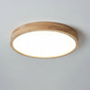 wooden geometric led ceiling light with acrylic shade