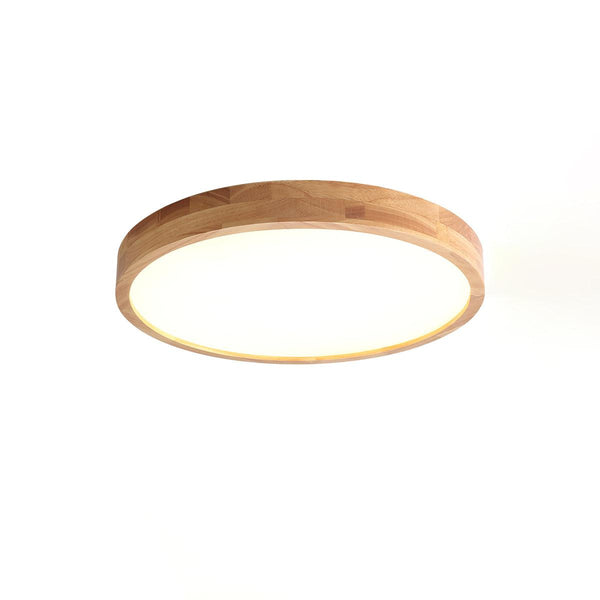 wooden geometric led ceiling light with acrylic shade