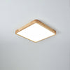 wooden geometric led ceiling light with acrylic shade