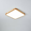 wooden geometric led ceiling light with acrylic shade