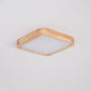 wooden geometric led ceiling light with acrylic shade