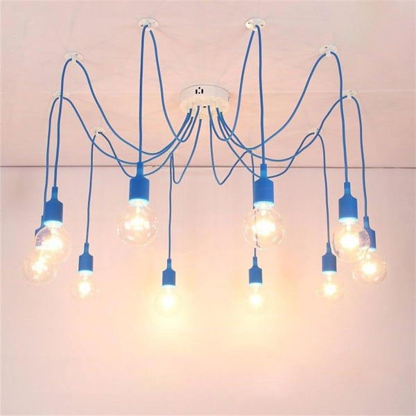 Cluster Spider Pendant Lighting 10 Heads Diy Adjustable Ceiling Lights