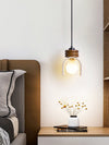 yellow travertine arched pendant light