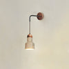 yellow travertine arched wall sconce walnut