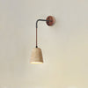 yellow travertine arched wall sconce walnut
