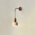 yellow travertine arched wall sconce walnut