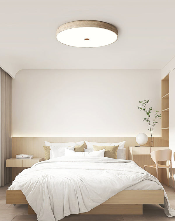 yellow travertine brass flush mount ceiling light