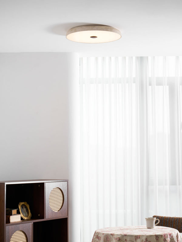 yellow travertine brass flush mount ceiling light