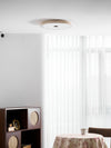 yellow travertine brass flush mount ceiling light