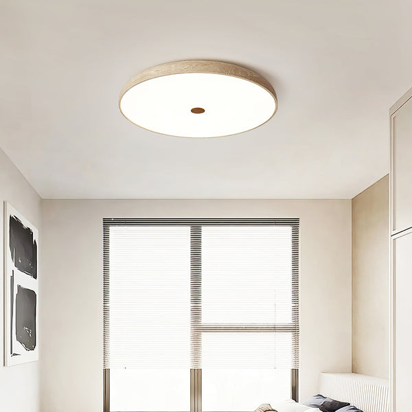 yellow travertine brass flush mount ceiling light