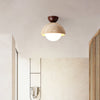 yellow travertine bud flush mount ceiling light