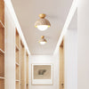 yellow travertine bud flush mount ceiling light