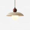 yellow travertine clay pendant light