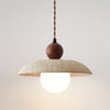 yellow travertine clay pendant light