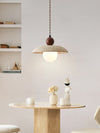 yellow travertine clay pendant light