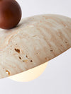 yellow travertine clay pendant light