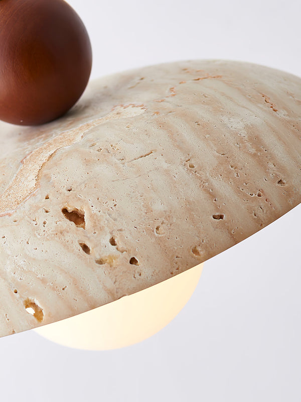 yellow travertine clay pendant light