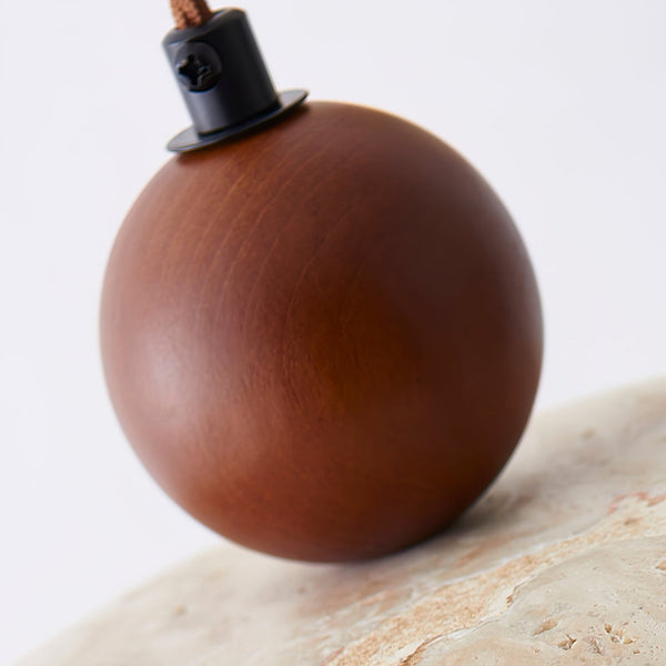 yellow travertine clay pendant light