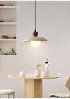 yellow travertine clay pendant light