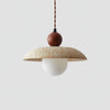 yellow travertine clay pendant light