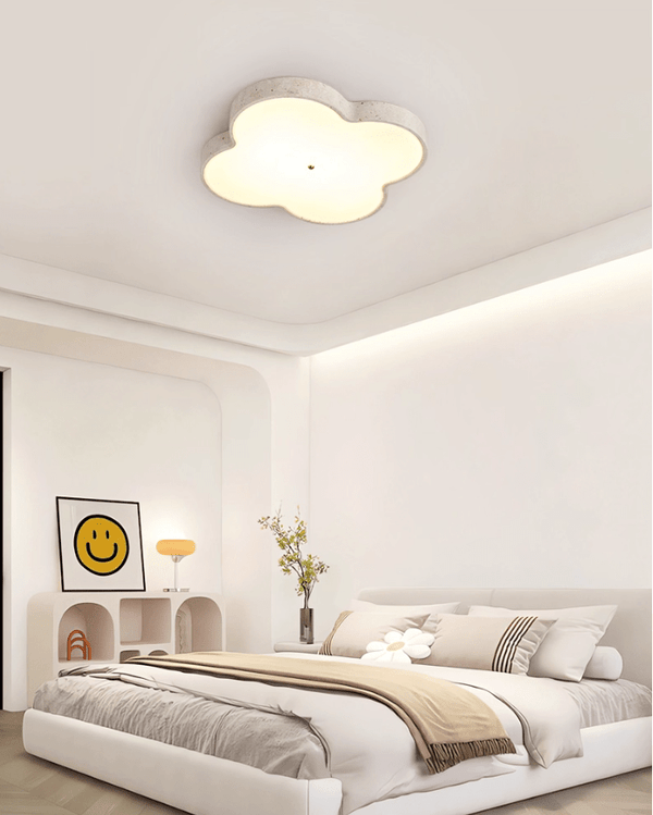 yellow travertine cloud flush mount ceiling light 2