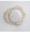 yellow travertine cloud flush mount ceiling light