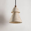 yellow travertine cone pendant light 2