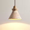 yellow travertine cone pendant light 3
