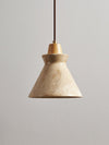 yellow travertine cone pendant light 3