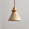 yellow travertine cone pendant light 3