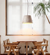 yellow travertine cone pendant light 4