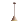 yellow travertine cone pendant light