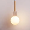 yellow travertine cube globe pendant light