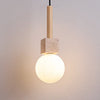 yellow travertine cube globe pendant light