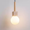 yellow travertine cube globe pendant light