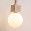 yellow travertine cube globe pendant light