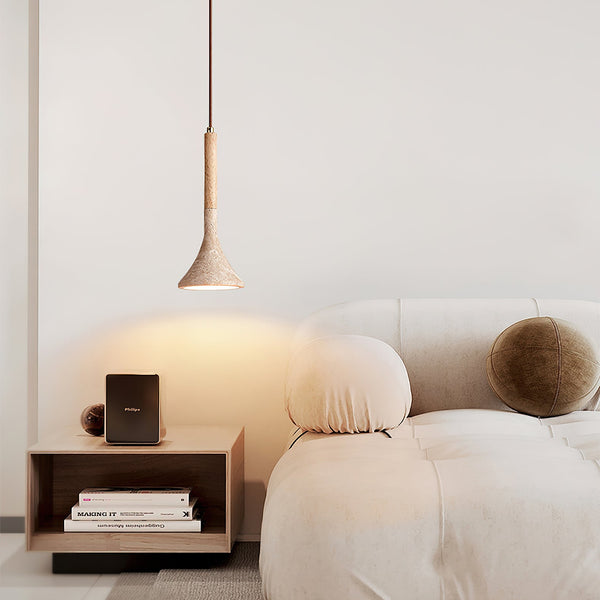yellow travertine cylinder pendant light 2