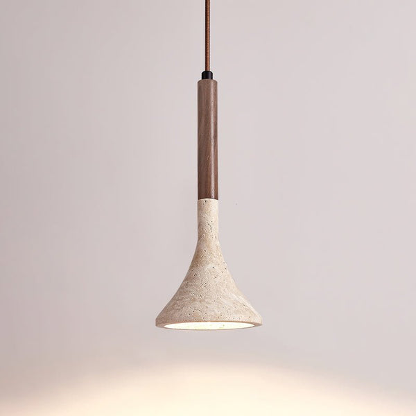 yellow travertine cylinder pendant light 2