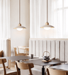 yellow travertine dome pendant light 2