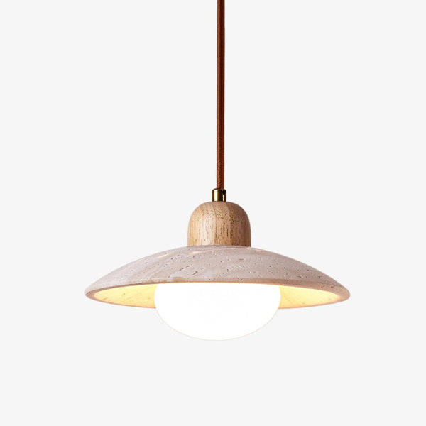 yellow travertine dome pendant light 2