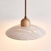 yellow travertine dome pendant light 2