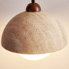 yellow travertine dome pendant light